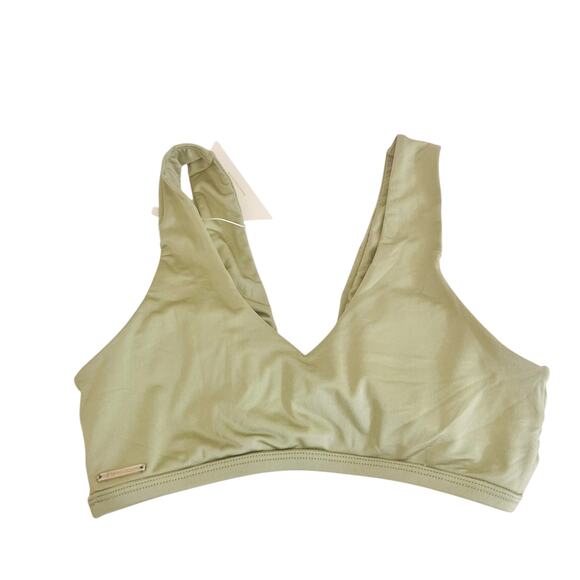 Buffbunny Green Knotted Front Bikini Top Size S Small NWT - Picture 3 of 6